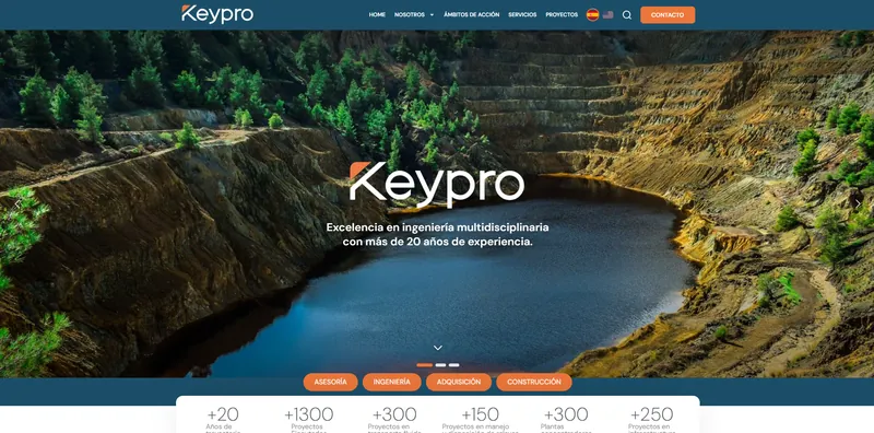 Portada de Keypro con el hero de faena y las cifras de trayectoria.
