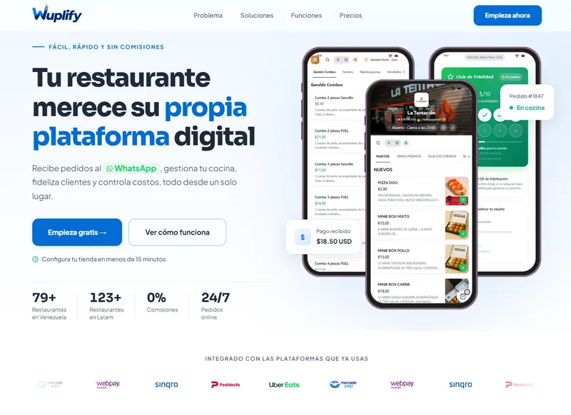 Portada de Wuplify: tu restaurante merece su propia plataforma digital.